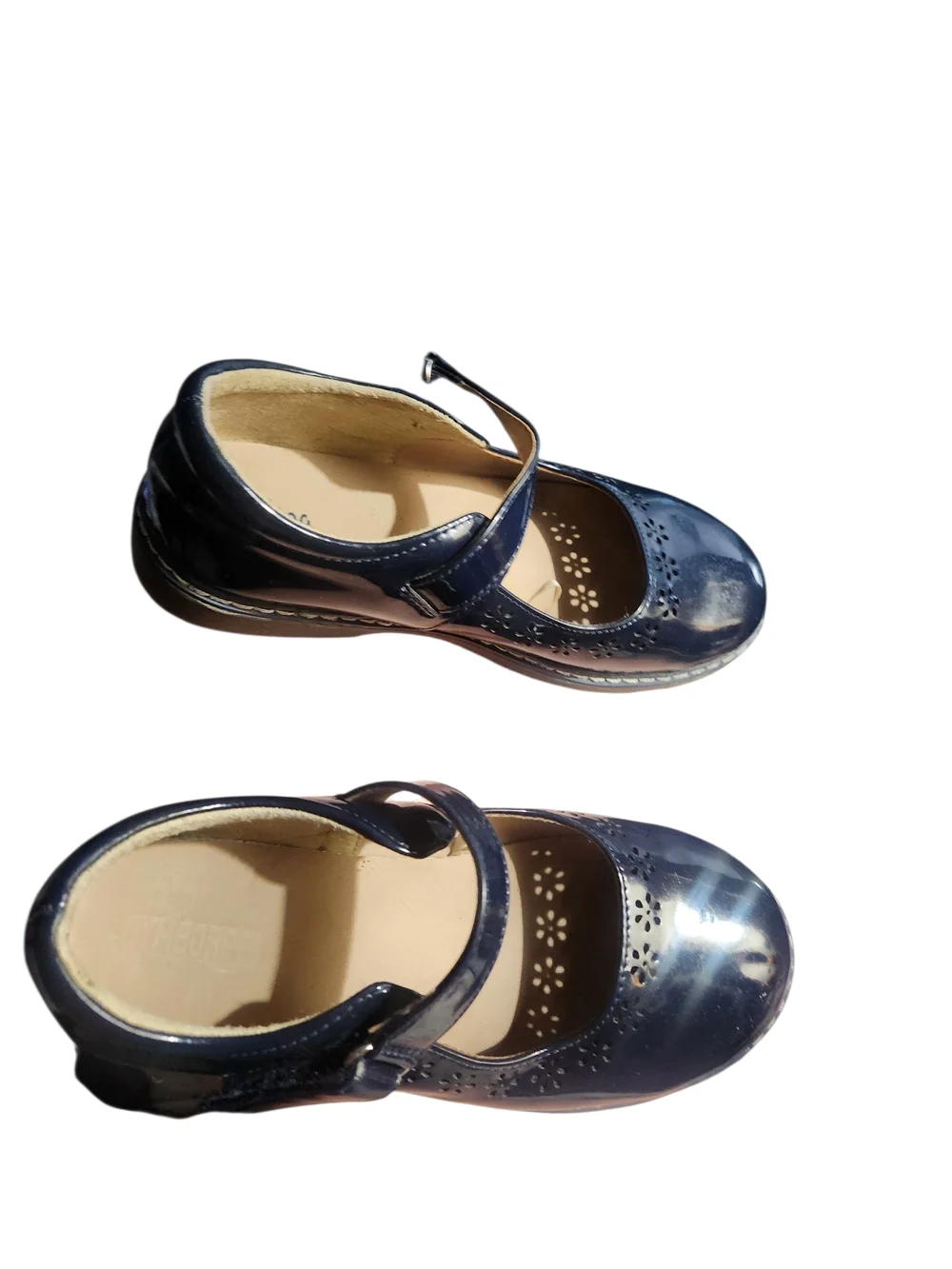 Gymboree Navy Patent Mary Jane Girls Dress Shoes Size 1 Like New - Picture 2 of 6